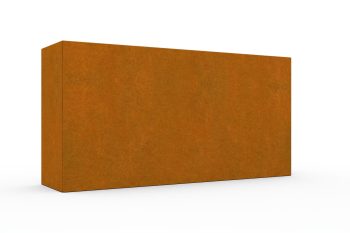 Moderno kovinsko korito za rože - jeklo Corten - dimenzije 30x120x60 cm
