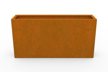 Moderno kovinsko korito za rože - jeklo Corten - dimenzije 30x120x60 cm