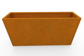 Moderno kovinsko korito za rože - jeklo Corten - dimenzije 30x120x60 cm