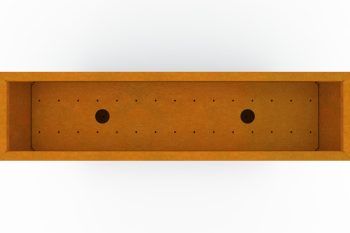 Moderno kovinsko korito za rože - jeklo Corten - dimenzije 30x120x60 cm