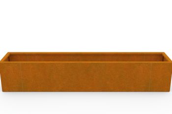 Moderno kovinsko korito za rože - jeklo Corten - dimenzije 30x160x30 cm