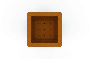 Moderno kovinsko korito za rože - jeklo Corten - dimenzije 30x30x30 cm