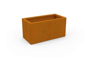 Moderno kovinsko korito za rože - jeklo Corten - dimenzije 30x60x30 cm
