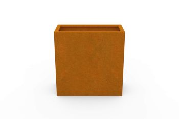 Moderno kovinsko korito za rože - jeklo Corten - dimenzije 30x60x60 cm