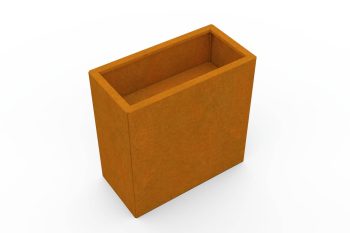 Moderno kovinsko korito za rože - jeklo Corten - dimenzije 30x60x60 cm