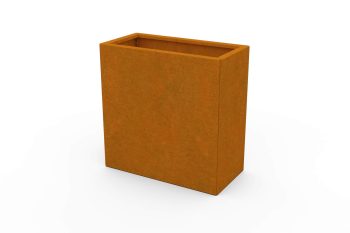 Moderno kovinsko korito za rože - jeklo Corten - dimenzije 30x60x60 cm