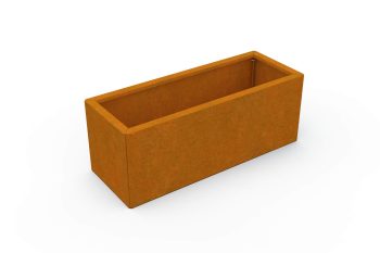 Moderno kovinsko korito za rože - jeklo Corten - dimenzije 30x80x30 cm