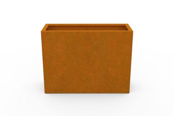 Moderno kovinsko korito za rože - jeklo Corten - dimenzije 30x80x60 cm