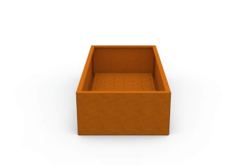 Moderno kovinsko korito za rože - jeklo Corten - dimenzije 60x120x30 cm