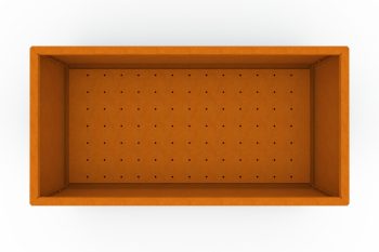 Moderno kovinsko korito za rože - jeklo Corten - dimenzije 60x120x30 cm