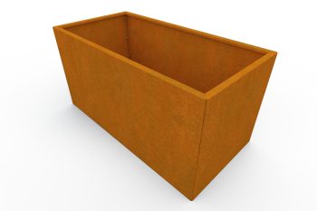 Moderno kovinsko korito za rože - jeklo Corten - dimenzije 60x120x60 cm