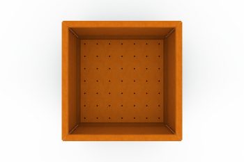 Moderno kovinsko korito za rože - jeklo Corten - dimenzije 60x60x30 cm