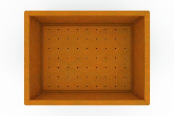 Moderno kovinsko korito za rože - jeklo Corten - dimenzije 60x80x30 cm