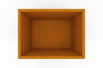 Moderno kovinsko korito za rože - jeklo Corten - dimenzije 60x80x60 cm