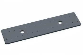 Polica za cvetlično korito 30×120 cm antracit, pogled iz levega kota