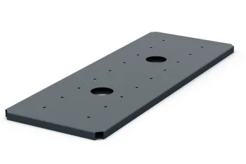 Polica za cvetlično korito 30×80 cm antracit, pogled iz levega kota