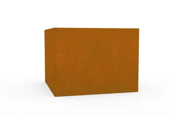 Corten cvetlično korito 80x80x60 cm - zunanja stranica