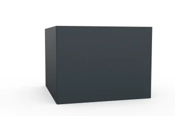 Kovinsko korito za rože v antracit barvi 80x80x60 cm - zunanja stranica
