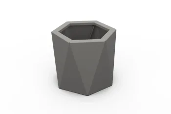 Cvetlično korito HX 30x30 cm RAL9007 FS