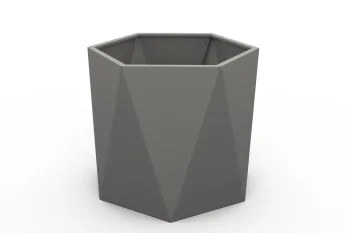 Cvetlično korito HX 80×80 cm RAL9007 FS
